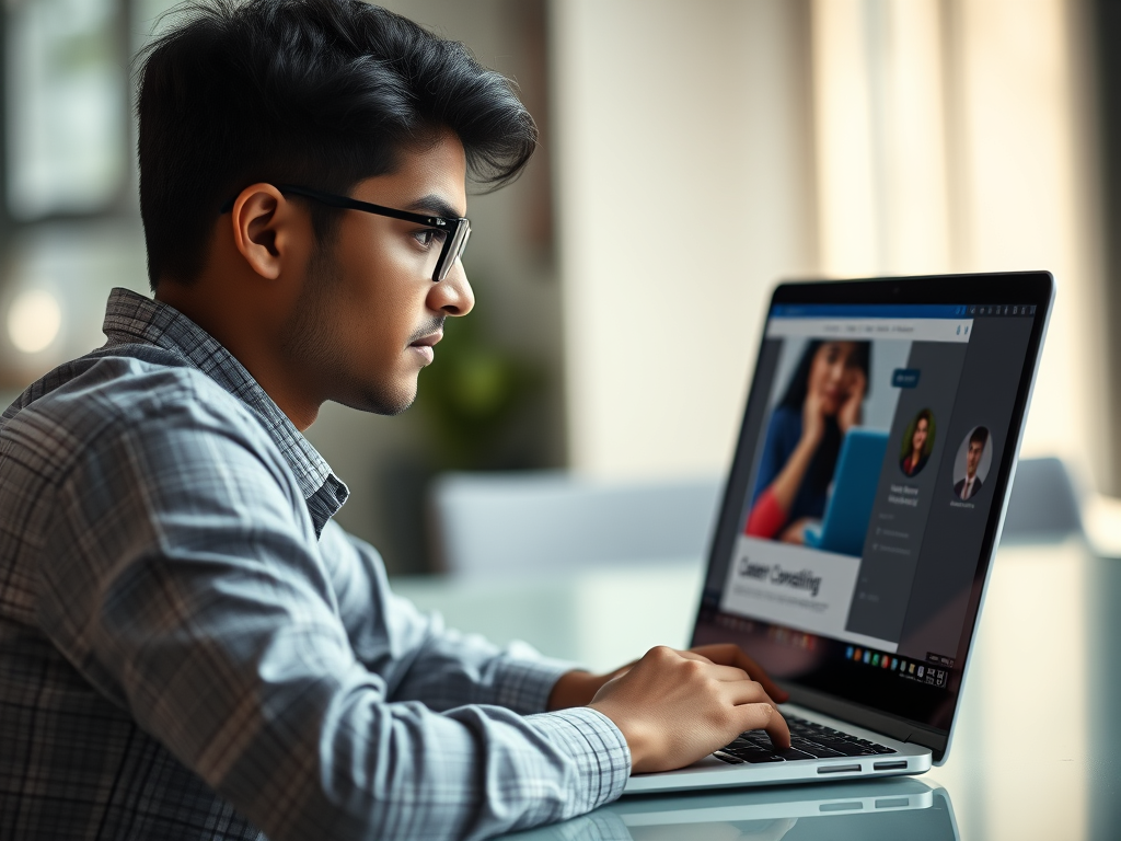 Online career counselling session for student at the comfort of their home.